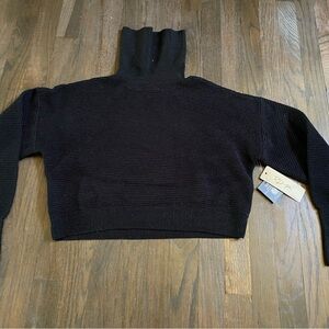 NWT RD Style Black Turtleneck Cropped Sweater